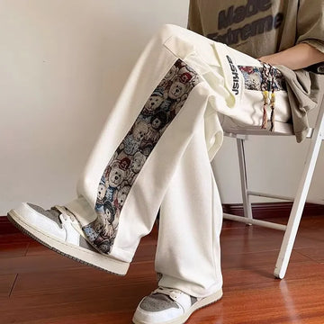 Aidase Streetwear Embroidery Men Pants Four Seasons New Casual Jogging Pants Men Patchwork Fashion Straight Trousers for Men 5XL aidase-shop
